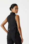 Black Open-Side Blouse for women